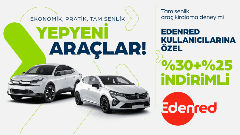 EDENRED Kullanıcılarına Özel İndirim!