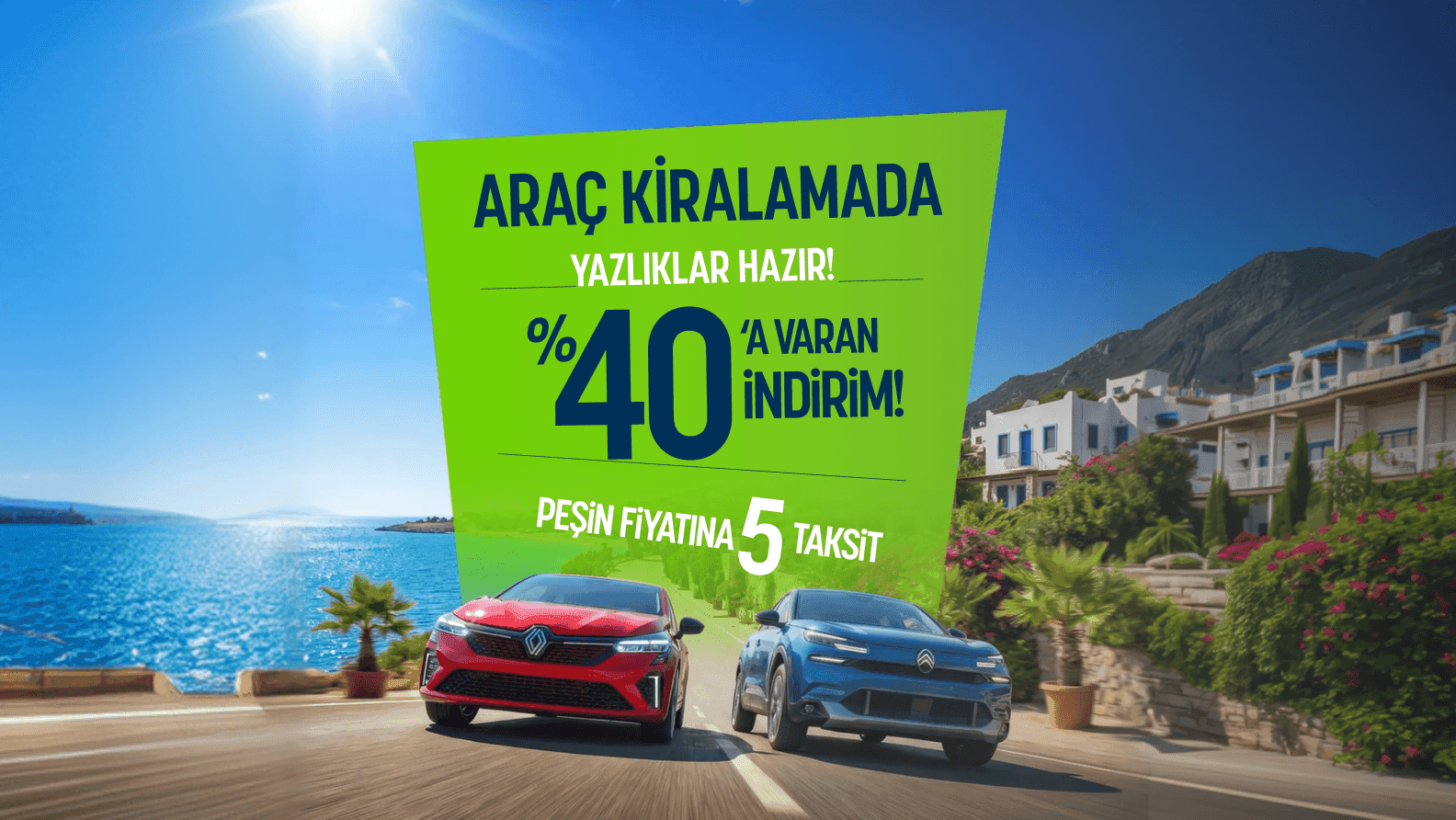 YAZ KAMPANYASINDA %40'A VARAN İNDİRİM VE PEŞİN FİYATINA 5 TAKSİT