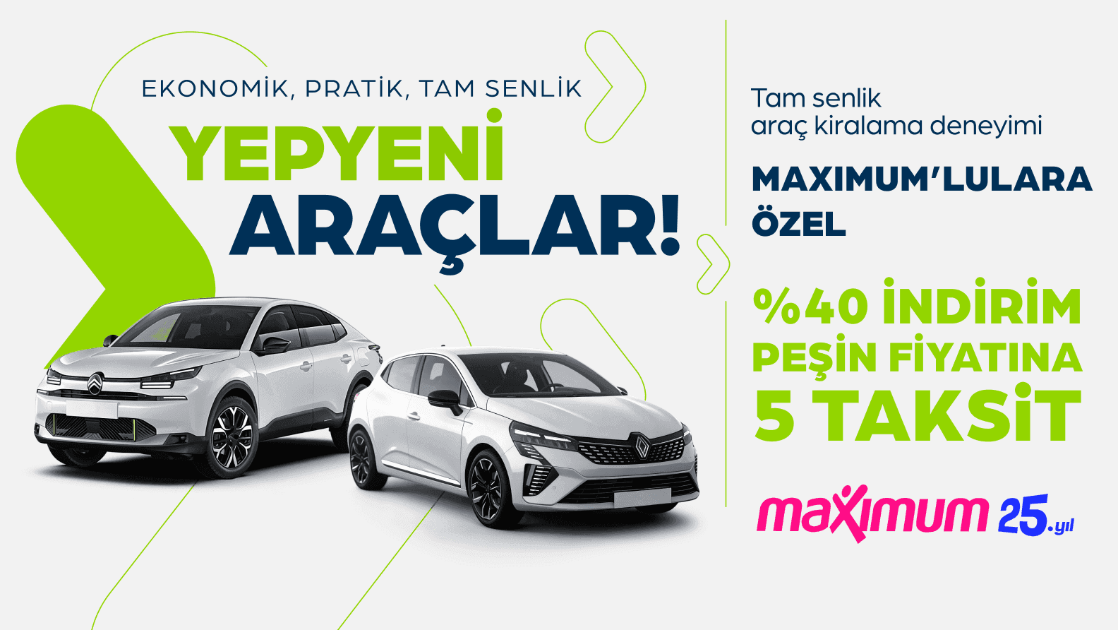 Maximum'lulara Özel Peşin Fiyatına 5 Taksit ve %40 İndirim